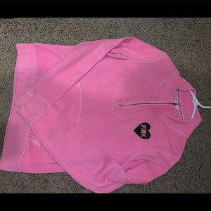 Size medium PINK brand 1/4 zip up pull over